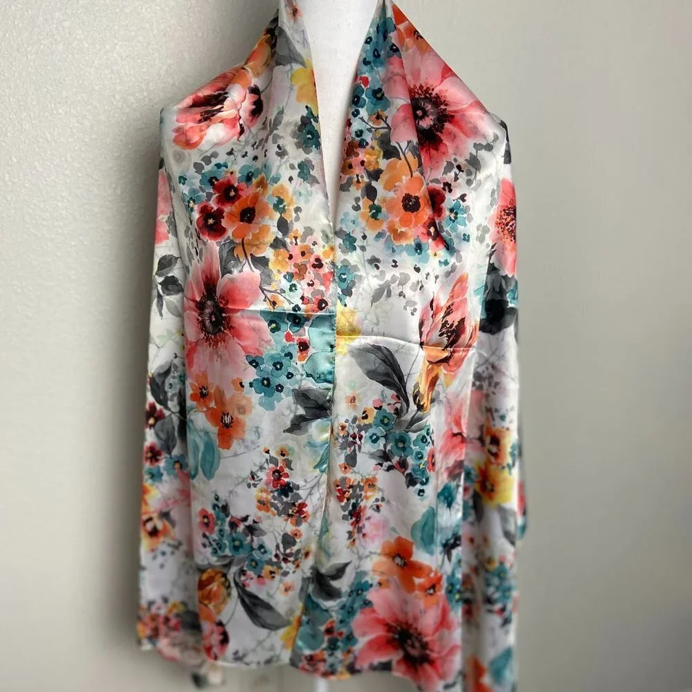 NWOT Floral Large Scarf 28